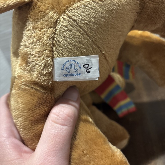 Applause FLUFF Puppy Dog Plush Floppy Stuffed Animal Russ Berrie 9 Inch Scarf - Picture 4 of 6